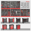 Kinbox 248 Piece BMC Tray Professional Discart Прочная многофункциональная набор инструментов поддерживает настройку