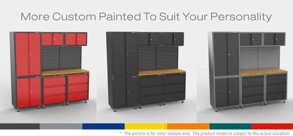 9 штук металлической гаражной системы для мастерской