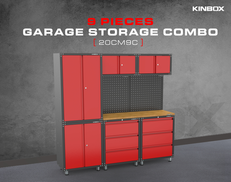 9 штук металлической гаражной системы для мастерской